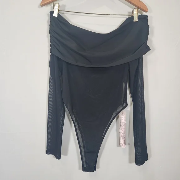 Missguided+ Black Off-Shoulder Bodysuit - Picture 2 of 9